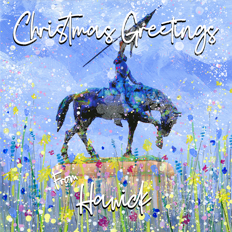 1514 Memorial Horse, Hawick Christmas Card